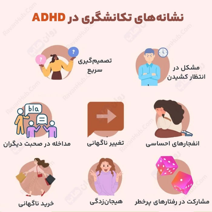 نشانه‌های تکانشگری در ADHD