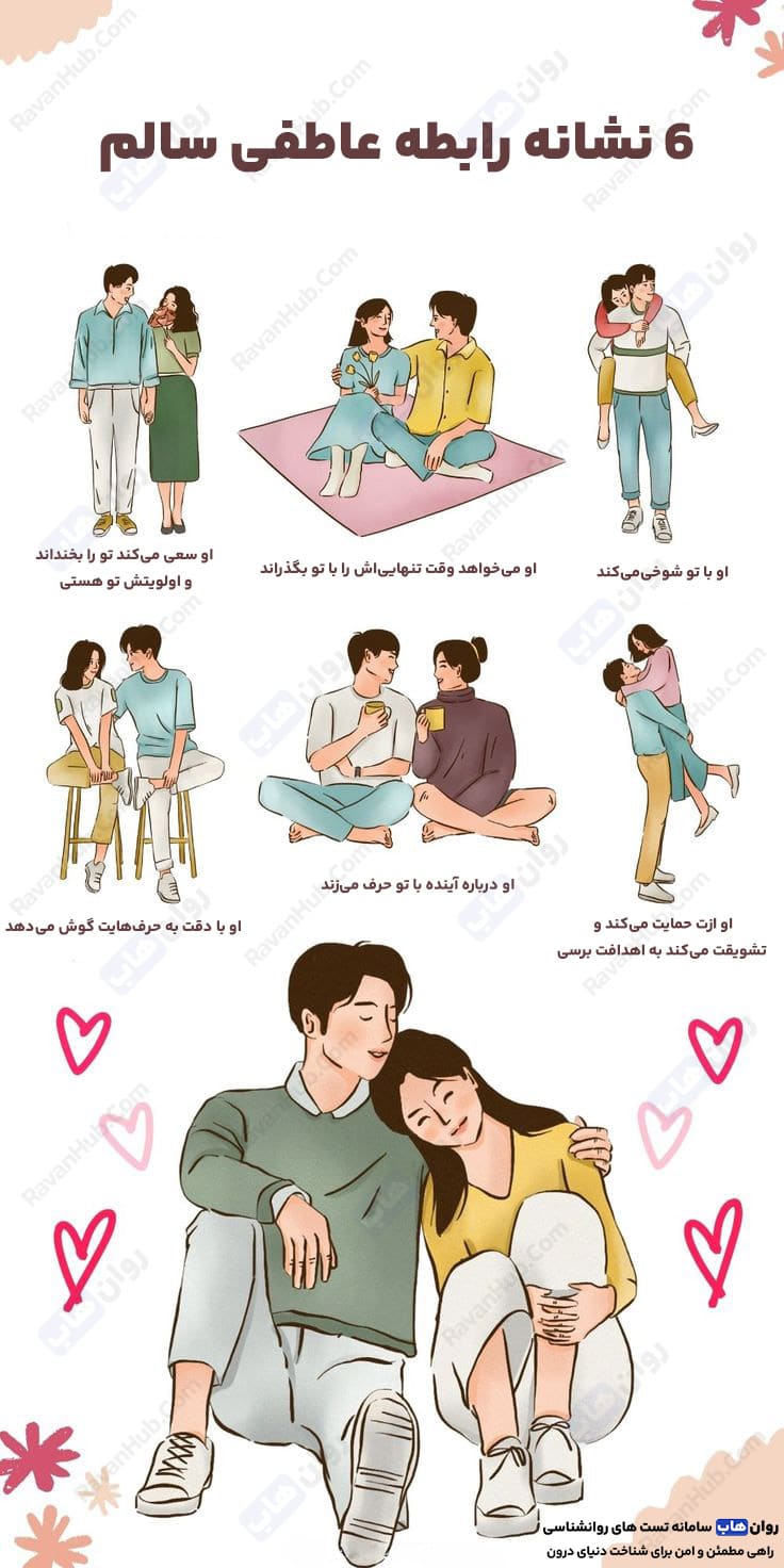 6 نشانه رابطه عاطفی سالم