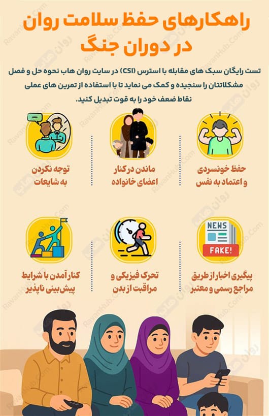 راهکارهای حفظ سلامت روان در دوران جنگی