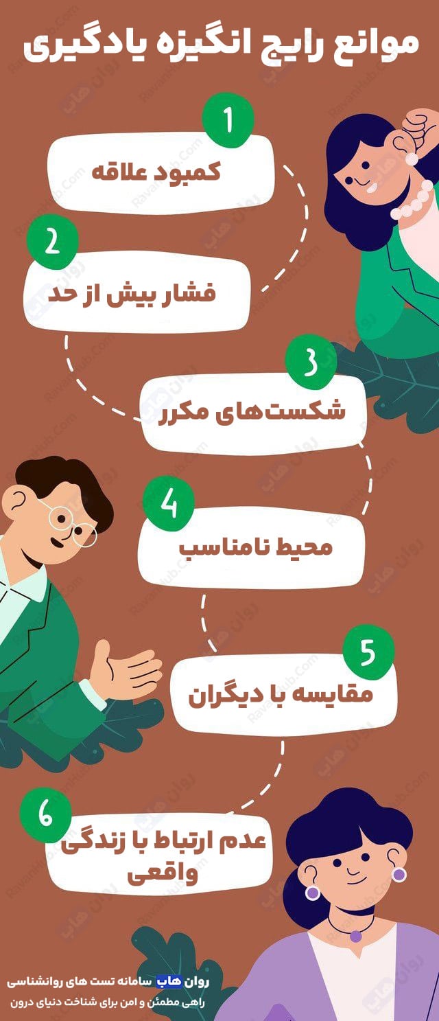 موانع رایج انگیزه یادگیری