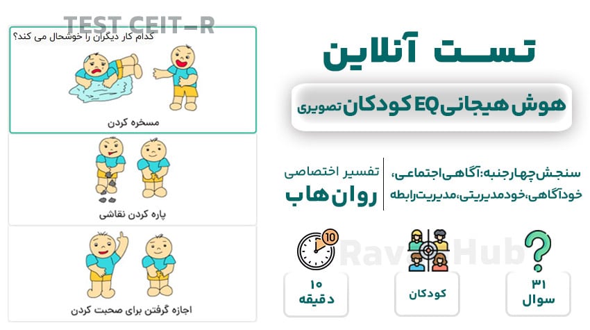 تست هوش هیجانی EQ کودکان (CEIT-R) تصویری